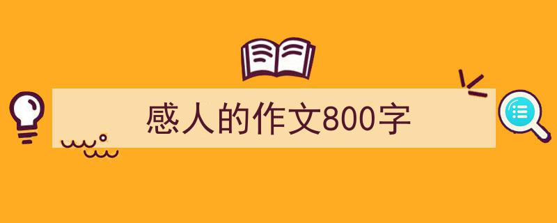 写作《感人的作文800字》小技巧请记住这五点。（精选5篇）"/