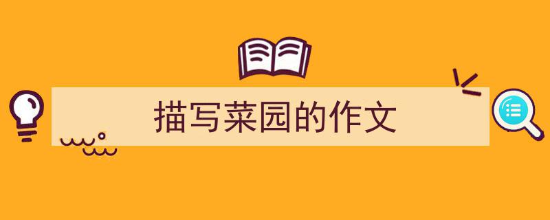 怎么写《描写菜园的作文》才能拿满分？（精选5篇）"/