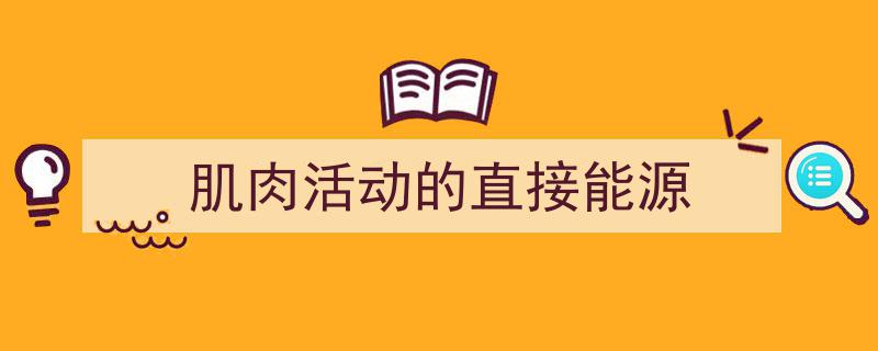 肌肉活动的直接能源如何写我教你。（精选5篇）"/