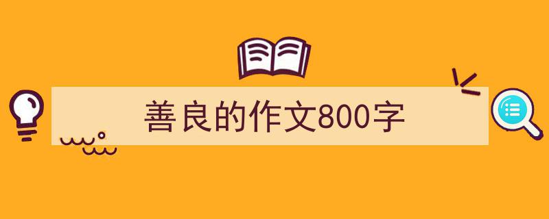 怎么写《善良的作文800字》才能拿满分？（精选5篇）"/