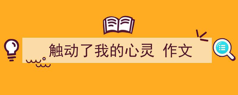 写作《触动了我的心灵