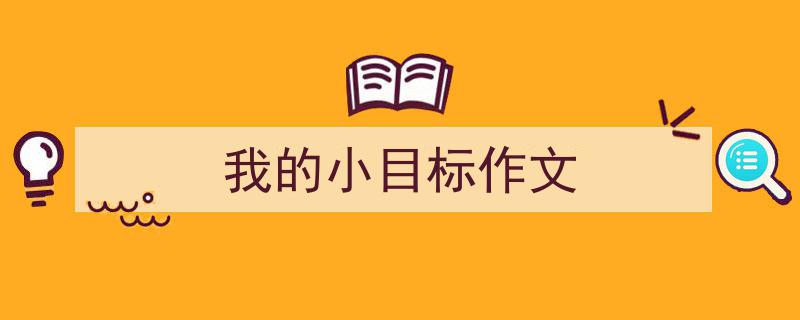 如何写《我的小目标作文》教你5招搞定！（精选5篇）"/